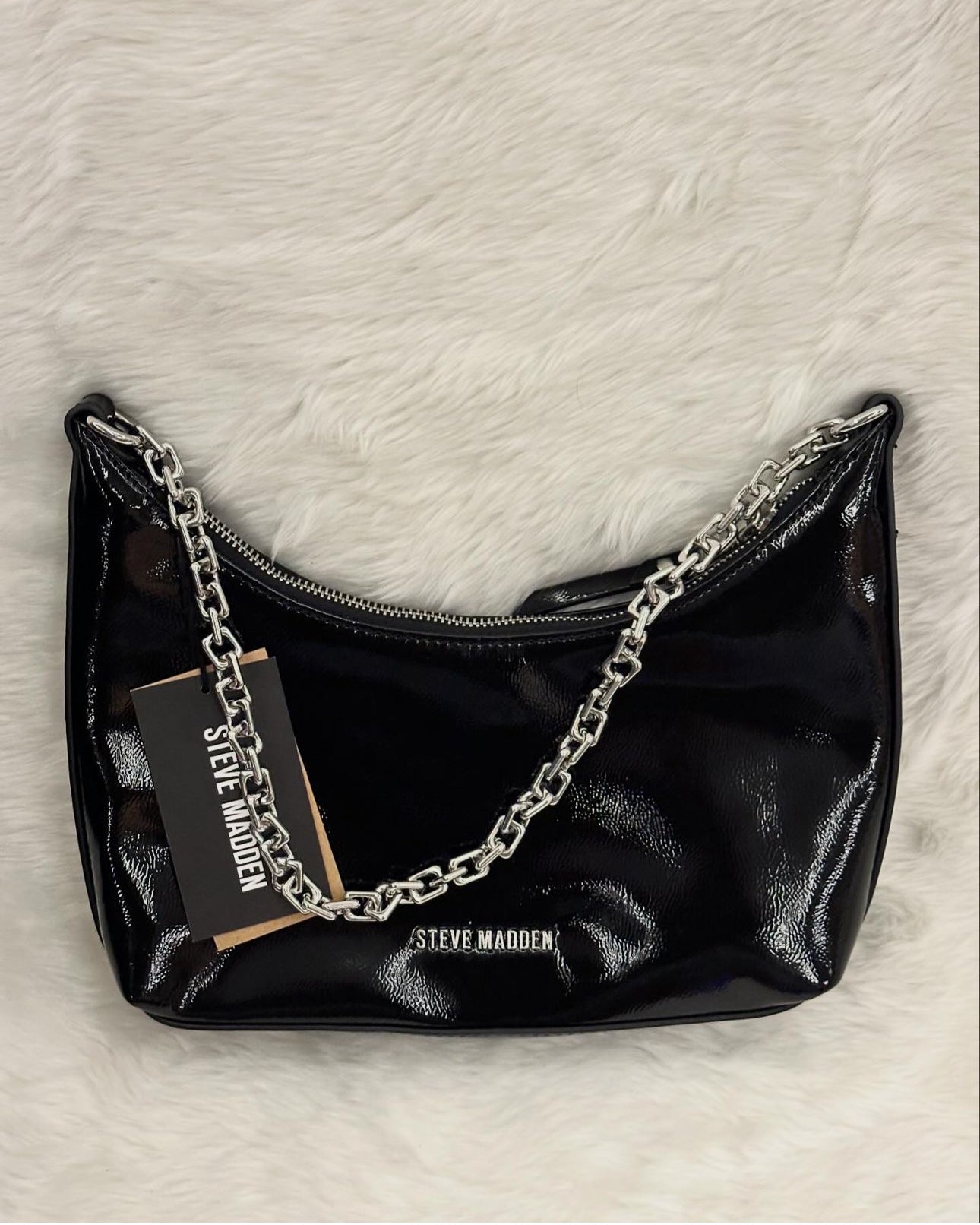 STEVE MADDEN BLACK SHOULDER BAG