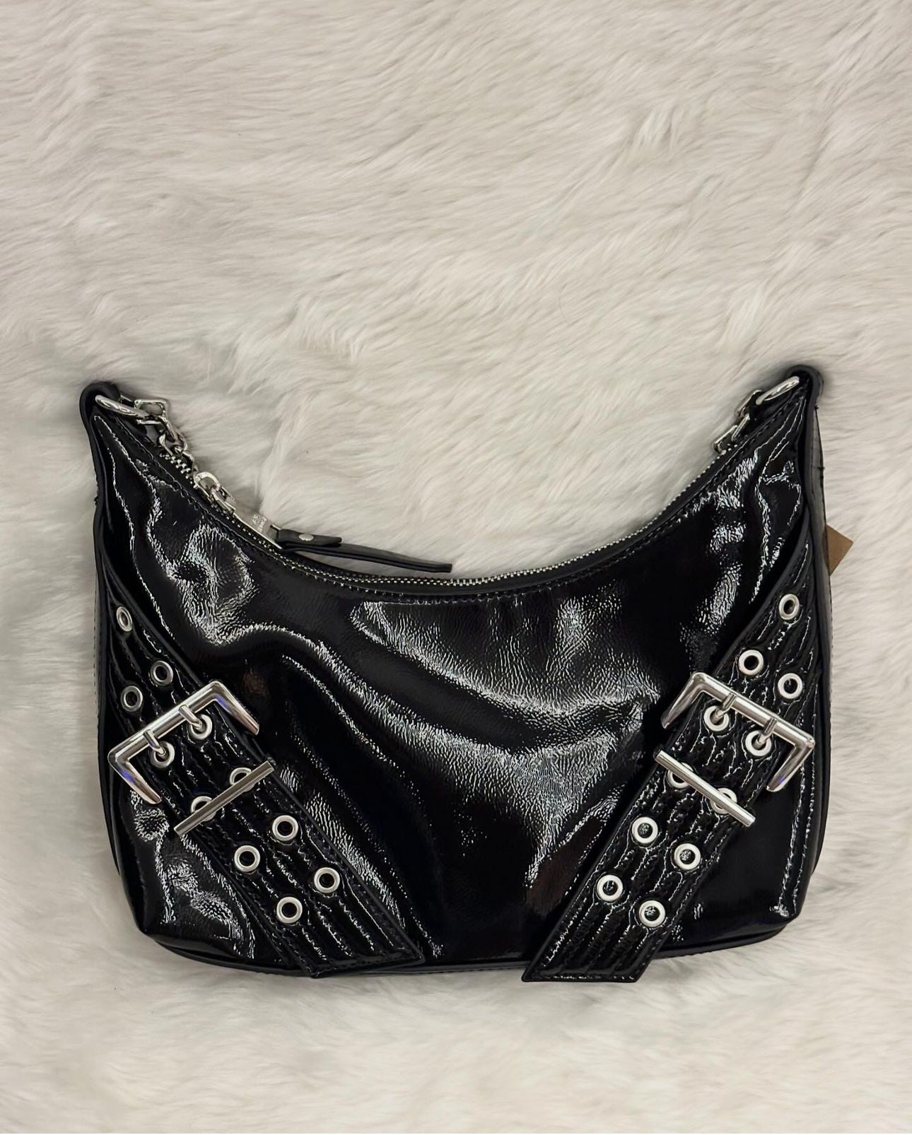 STEVE MADDEN BLACK SHOULDER BAG