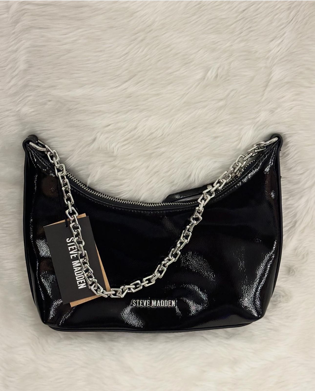 STEVE MADDEN BLACK SHOULDER BAG