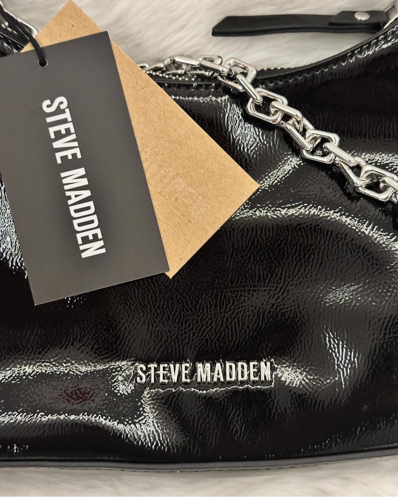 STEVE MADDEN BLACK SHOULDER BAG